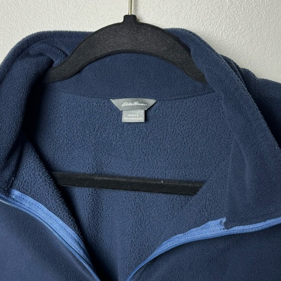 Eddie Bauer Fleece 3/4 Zip Navy Blue - Picture 3 of 5